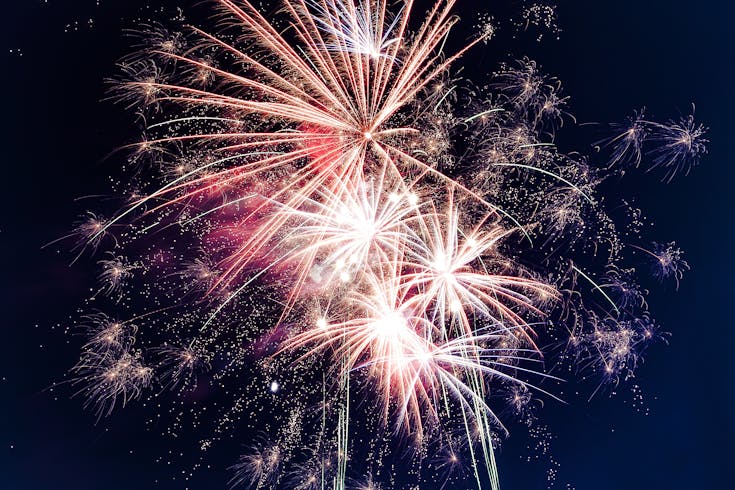 New year's eve fireworks in Bali