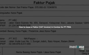 How to Issue e-Faktur (VAT Invoice) in Coretax for PT PMA